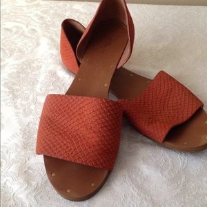 Madewell Single Strap Open Toe Flat Sandals